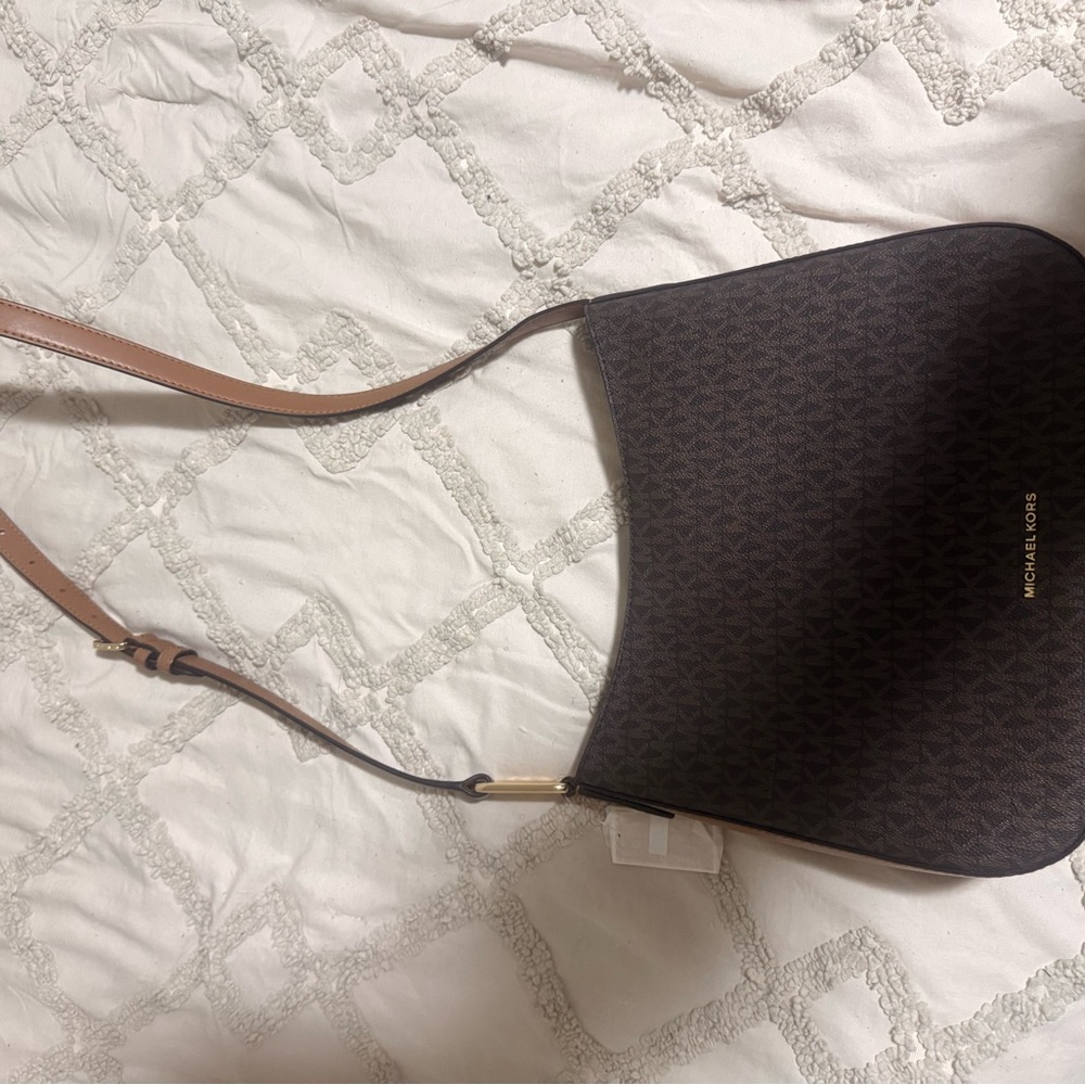 Michael Kors Black and Brown Shoulder Bag